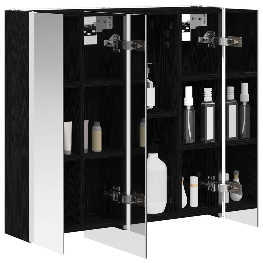 Badkamer spiegelkast Zwart Eiken 63,5 x 15,5 x 60,5 cm