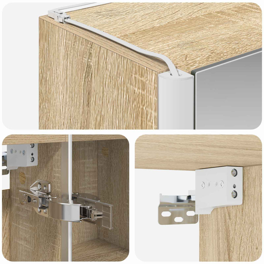 Badkamer spiegelkast Sonoma Eiken 63,5 x 15,5 x 60,5 cm