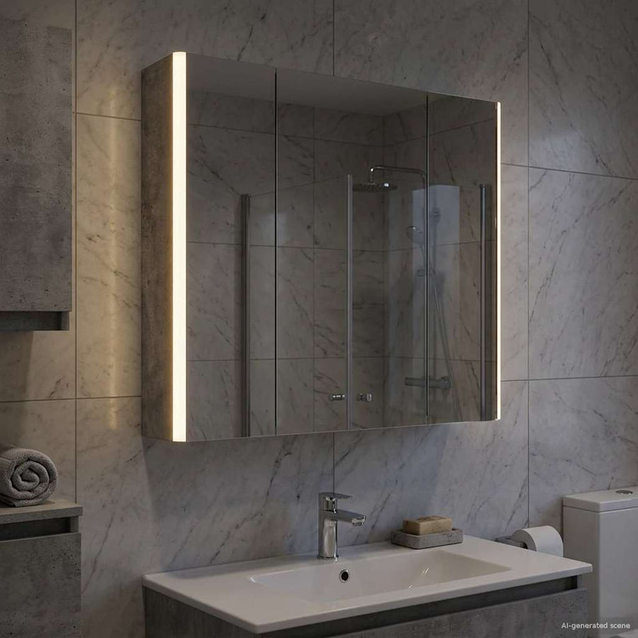 Badkamer spiegelkast Beton Grijs 63,5 x 15,5 x 60,5 cm