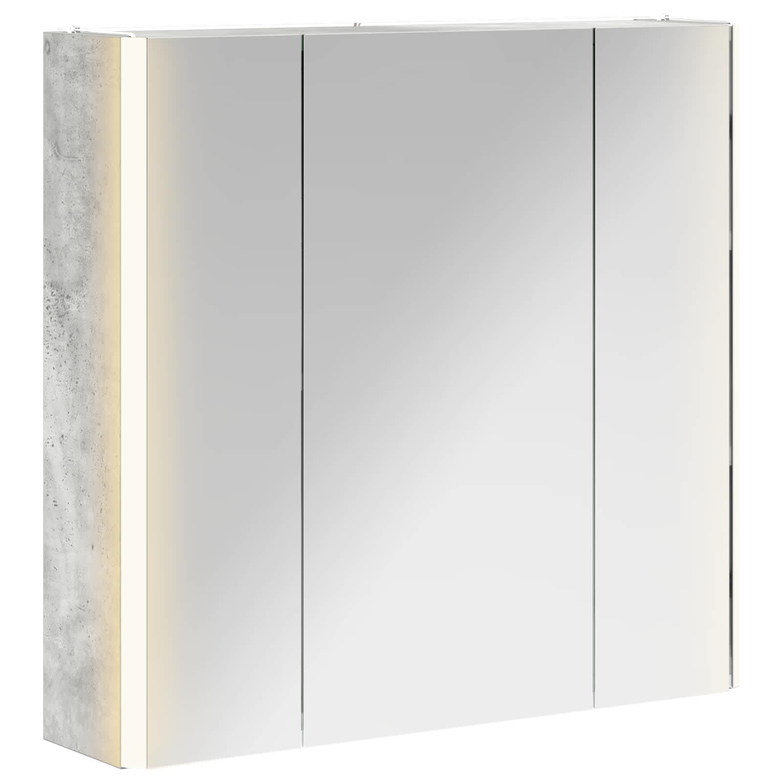 Badkamer spiegelkast Beton Grijs 63,5 x 15,5 x 60,5 cm