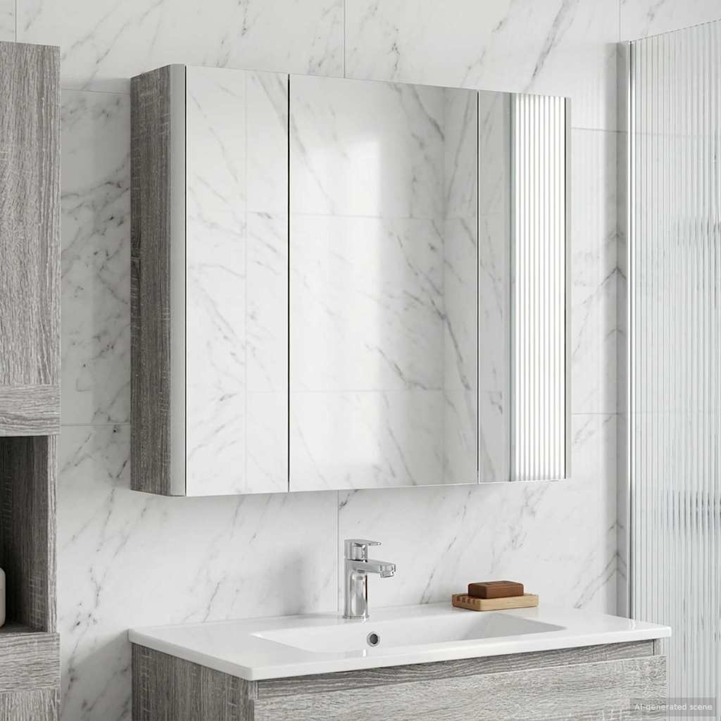 Badkamer spiegelkast Grijs Sonoma 63,5 x 15,5 x 60,5 cm