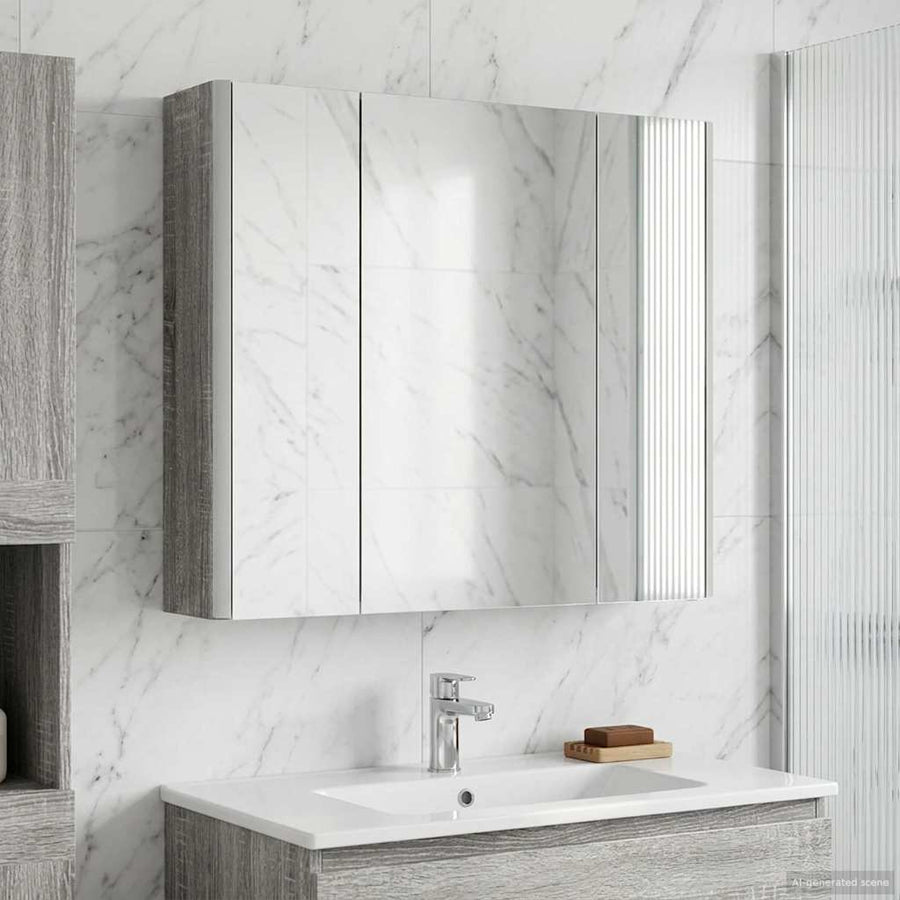 Badkamer spiegelkast Grijs Sonoma 63,5 x 15,5 x 60,5 cm