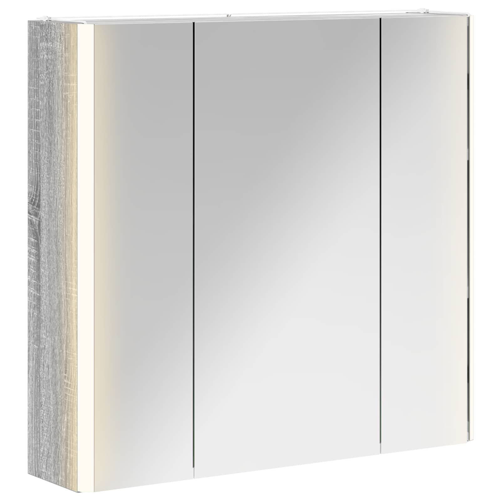 Badkamer spiegelkast Grijs Sonoma 63,5 x 15,5 x 60,5 cm