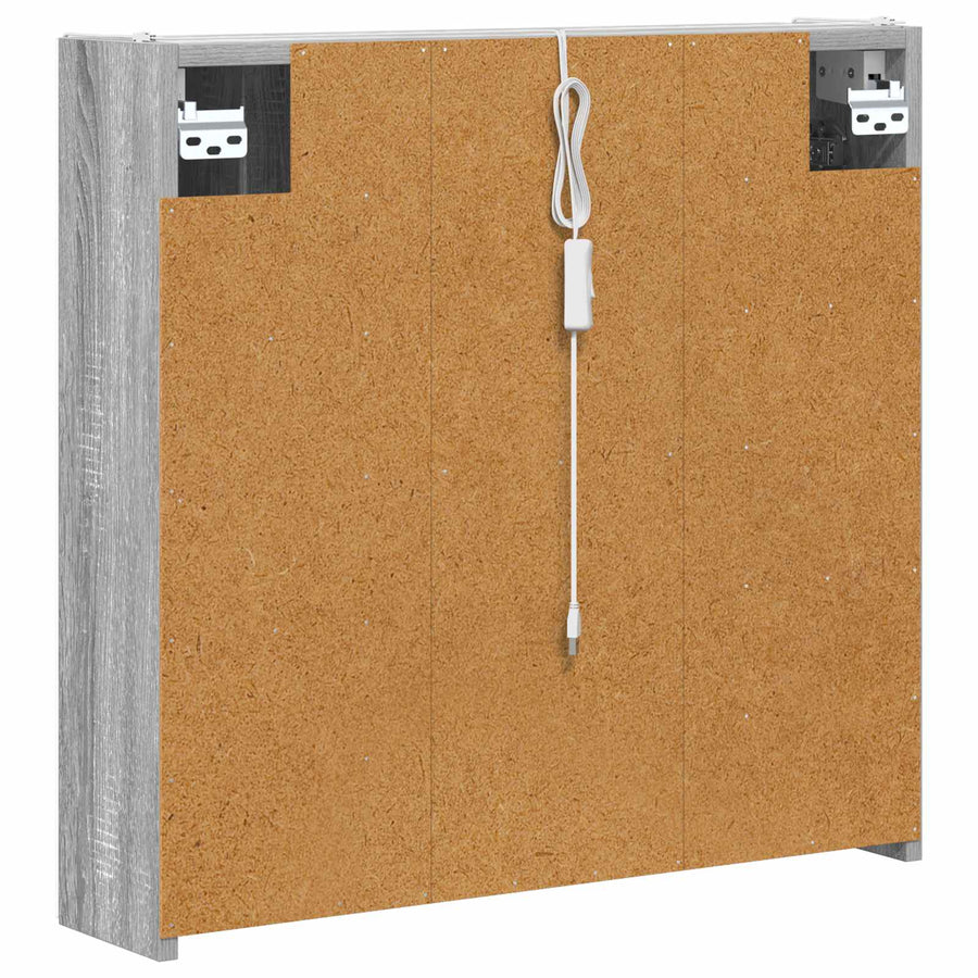 Badkamer spiegelkast Grijs Sonoma 63,5 x 15,5 x 60,5 cm
