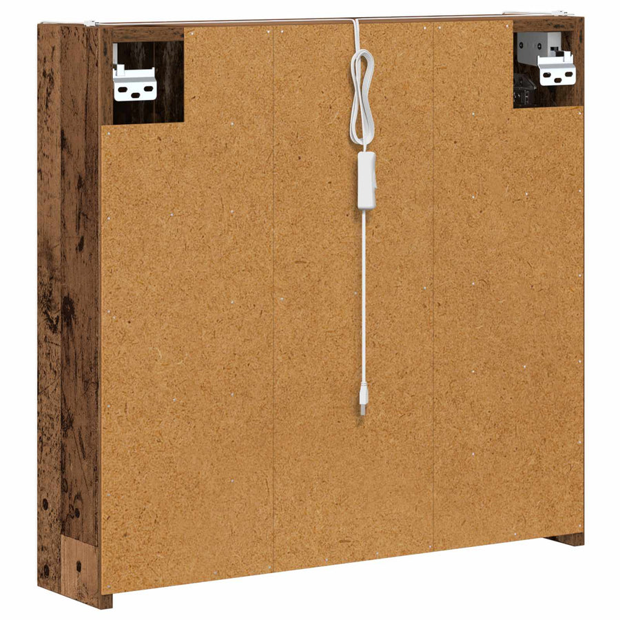Badkamer spiegelkast Oudhout 63,5 x 15,5 x 60,5 cm Bewerkt hout