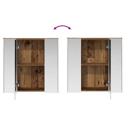 Badkamer spiegelkast Oudhout 63,5 x 15,5 x 60,5 cm Bewerkt hout
