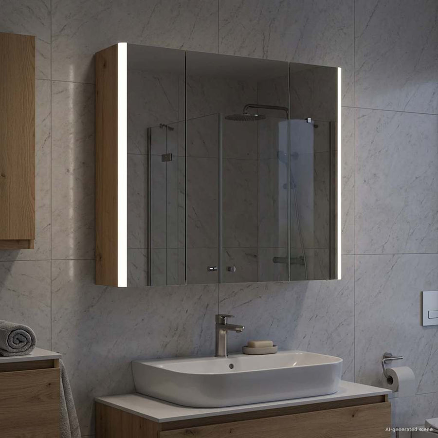 Badkamer spiegelkast Ambachtelijk eiken 63,5 x 15,5 x 60,5 cm