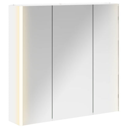 Badkamer spiegelkast Wit 73,5 x 15,5 x 70 cm Bewerkt hout