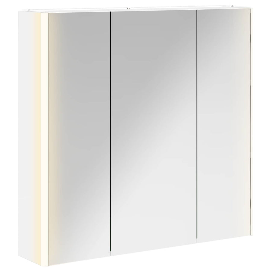 Badkamer spiegelkast Wit 73,5 x 15,5 x 70 cm Bewerkt hout