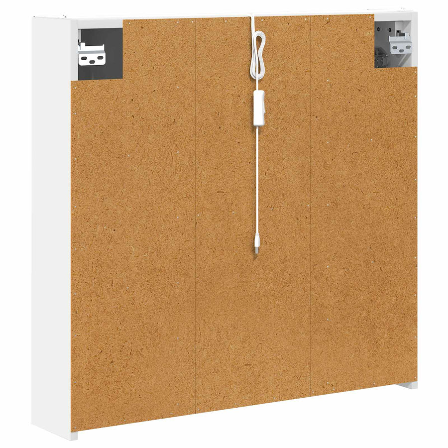 Badkamer spiegelkast Wit 73,5 x 15,5 x 70 cm Bewerkt hout