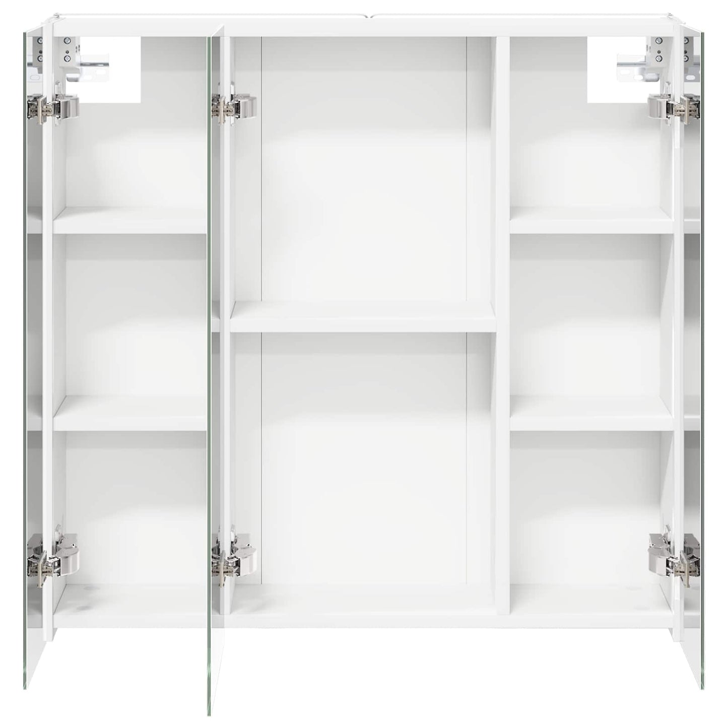 Badkamer spiegelkast Wit 73,5 x 15,5 x 70 cm Bewerkt hout