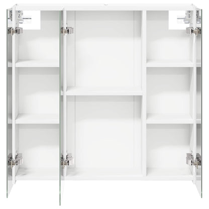 Badkamer spiegelkast Wit 73,5 x 15,5 x 70 cm Bewerkt hout
