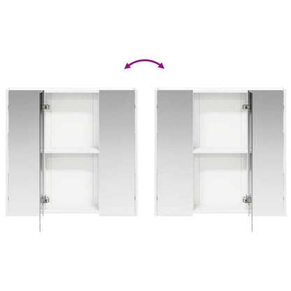 Badkamer spiegelkast Wit 73,5 x 15,5 x 70 cm Bewerkt hout