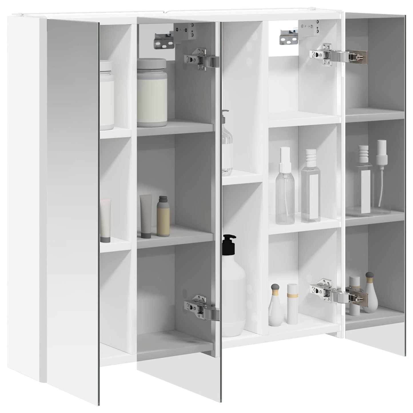 Badkamer spiegelkast Wit 73,5 x 15,5 x 70 cm Bewerkt hout