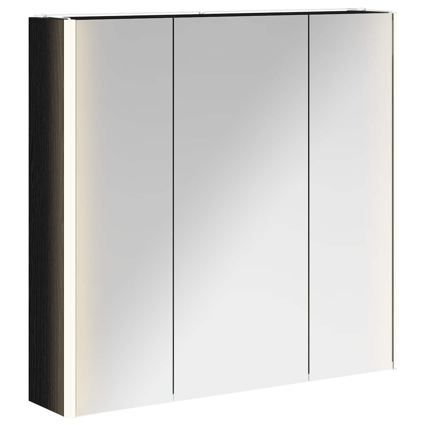 Badkamer spiegelkast met plank Zwart Eiken 73,5 x 15,5 x 70 cm