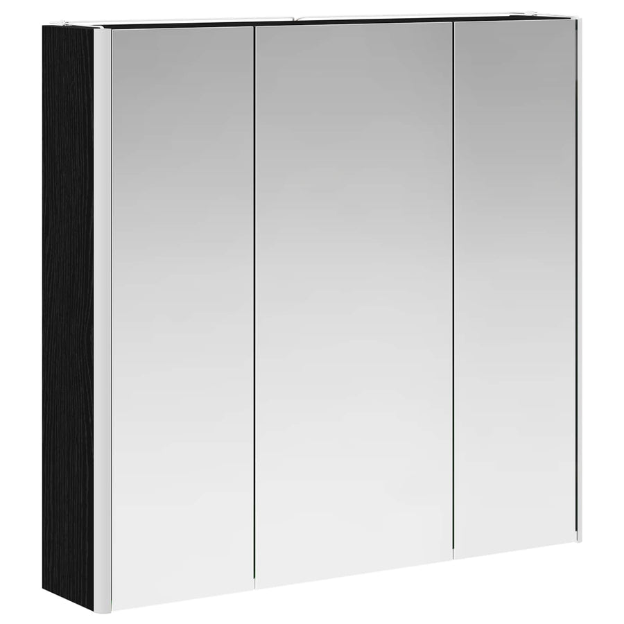Badkamer spiegelkast met plank Zwart Eiken 73,5 x 15,5 x 70 cm