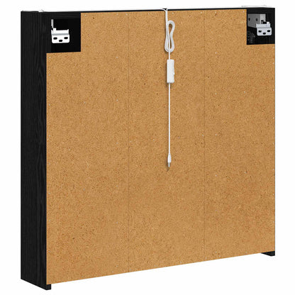 Badkamer spiegelkast met plank Zwart Eiken 73,5 x 15,5 x 70 cm