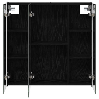 Badkamer spiegelkast met plank Zwart Eiken 73,5 x 15,5 x 70 cm