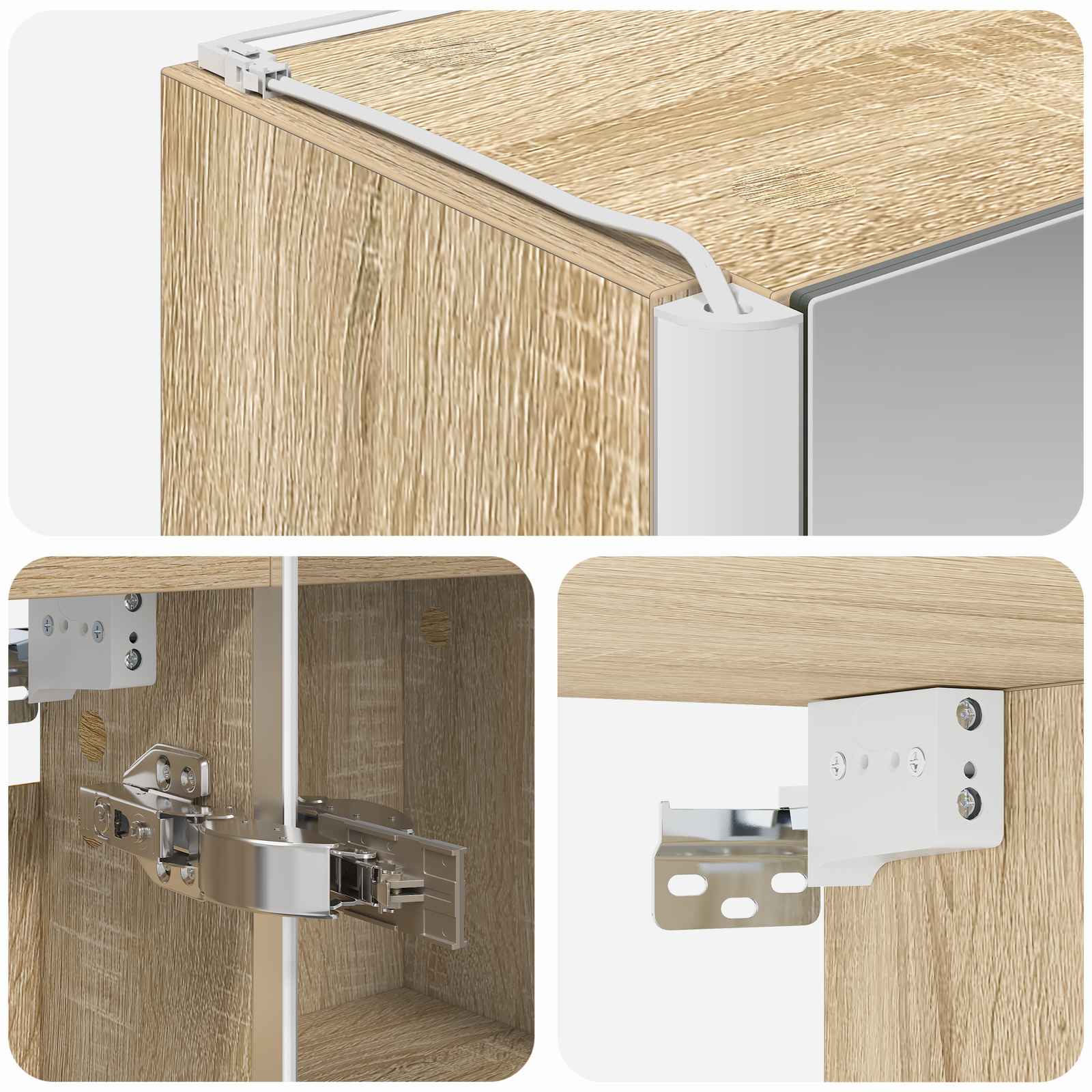 Badkamer spiegelkast met plank Sonoma Eiken 73,5 x 15,5 x 70 cm