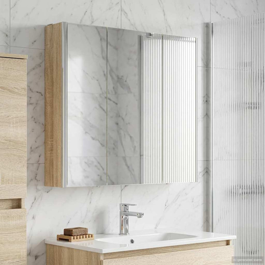Badkamer spiegelkast met plank Sonoma Eiken 73,5 x 15,5 x 70 cm