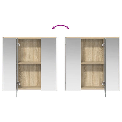 Badkamer spiegelkast met plank Sonoma Eiken 73,5 x 15,5 x 70 cm