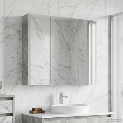 Badkamer spiegelkast met plank Beton Grijs 73,5 x 15,5 x 70 cm