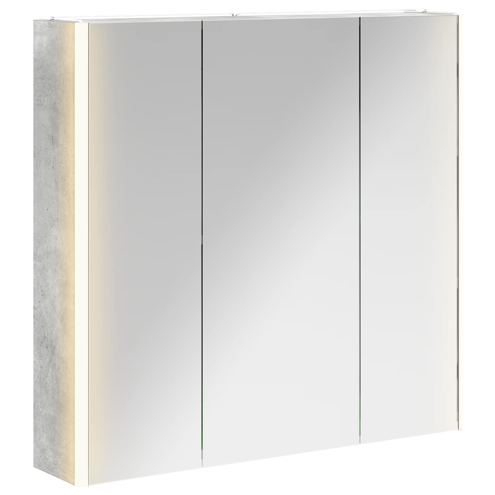 Badkamer spiegelkast met plank Beton Grijs 73,5 x 15,5 x 70 cm