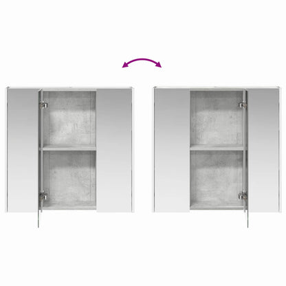 Badkamer spiegelkast met plank Beton Grijs 73,5 x 15,5 x 70 cm
