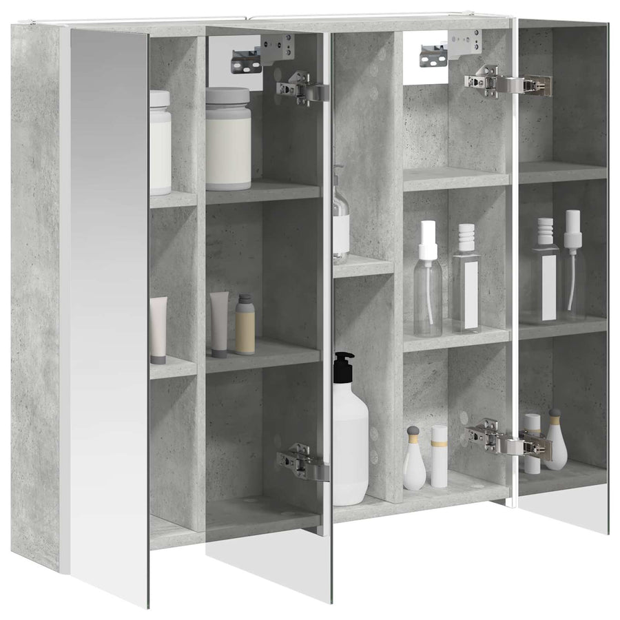 Badkamer spiegelkast met plank Beton Grijs 73,5 x 15,5 x 70 cm