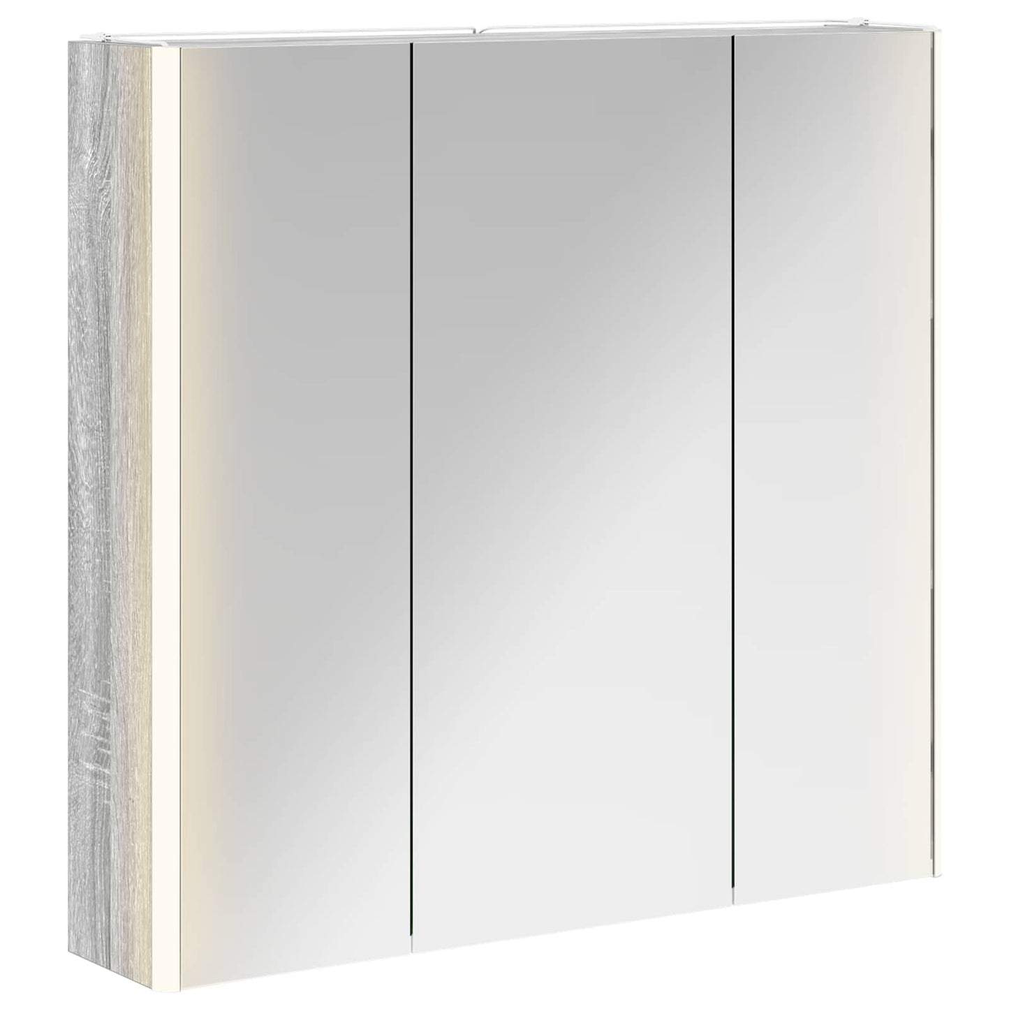 Badkamer spiegelkast met plank Grijs Sonoma 73,5 x 15,5 x 70 cm