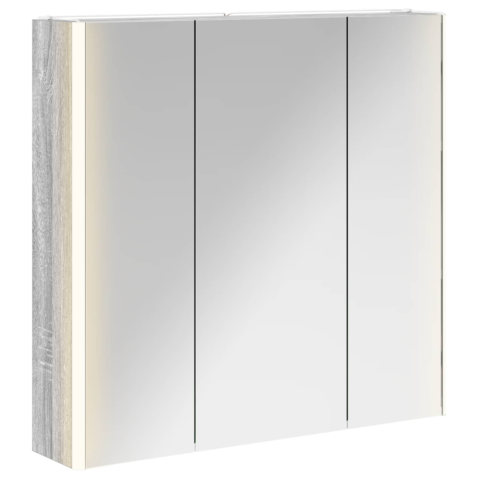 Badkamer spiegelkast met plank Grijs Sonoma 73,5 x 15,5 x 70 cm