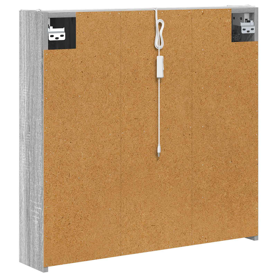 Badkamer spiegelkast met plank Grijs Sonoma 73,5 x 15,5 x 70 cm