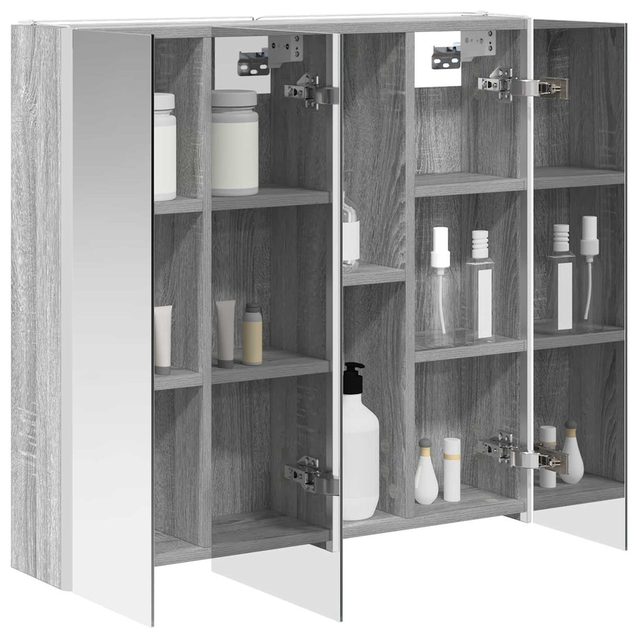 Badkamer spiegelkast met plank Grijs Sonoma 73,5 x 15,5 x 70 cm