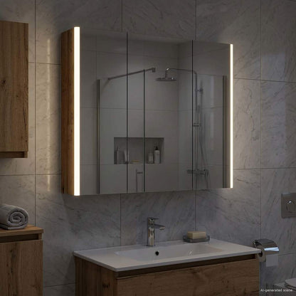 Badkamer spiegelkast Oudhout 73,5 x 15,5 x 70 cm Bewerkt hout