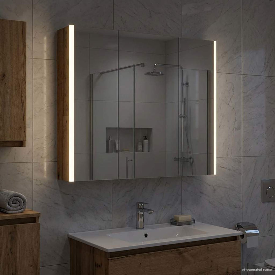 Badkamer spiegelkast Oudhout 73,5 x 15,5 x 70 cm Bewerkt hout