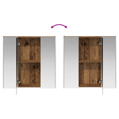 Badkamer spiegelkast Oudhout 73,5 x 15,5 x 70 cm Bewerkt hout