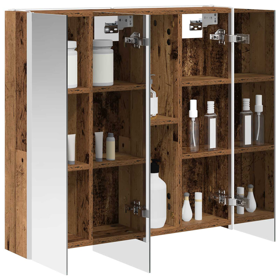 Badkamer spiegelkast Oudhout 73,5 x 15,5 x 70 cm Bewerkt hout