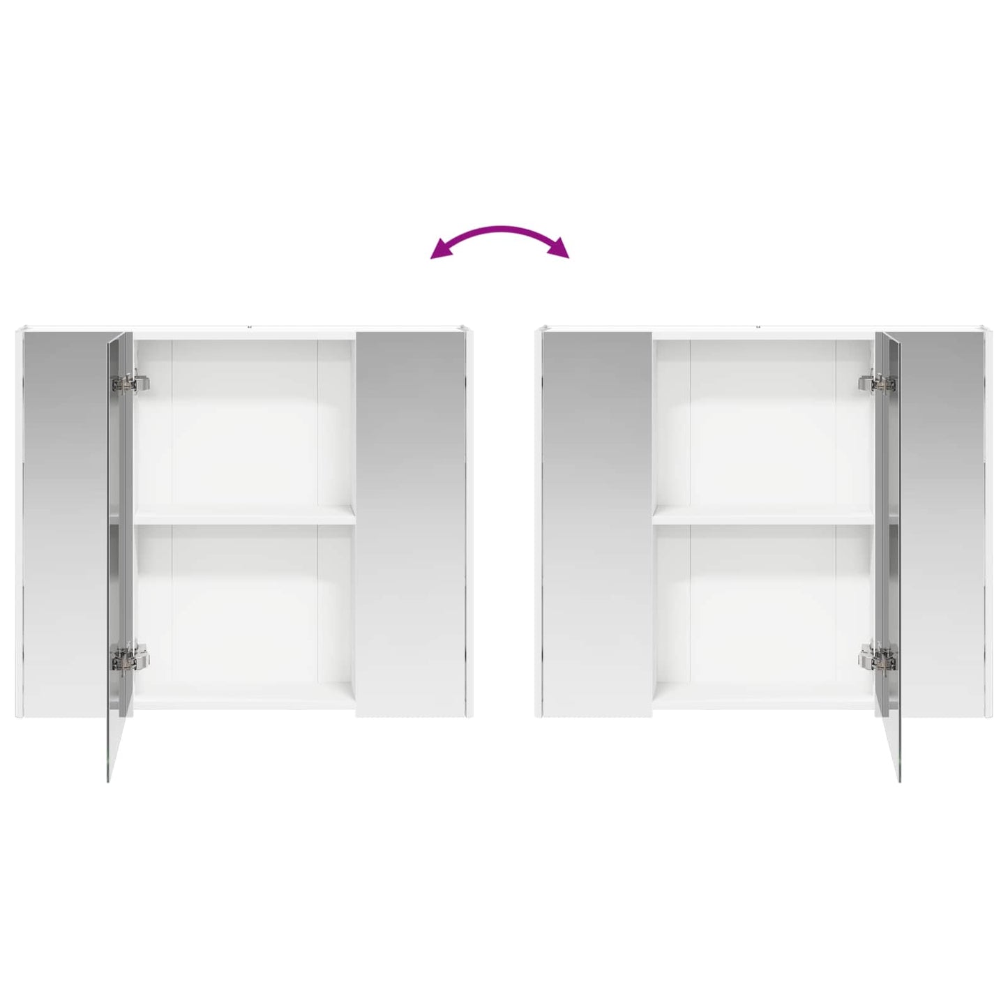 Badkamer spiegelkast voor Wit 83,5 x 15,5 x 70 cm Bewerkt hout