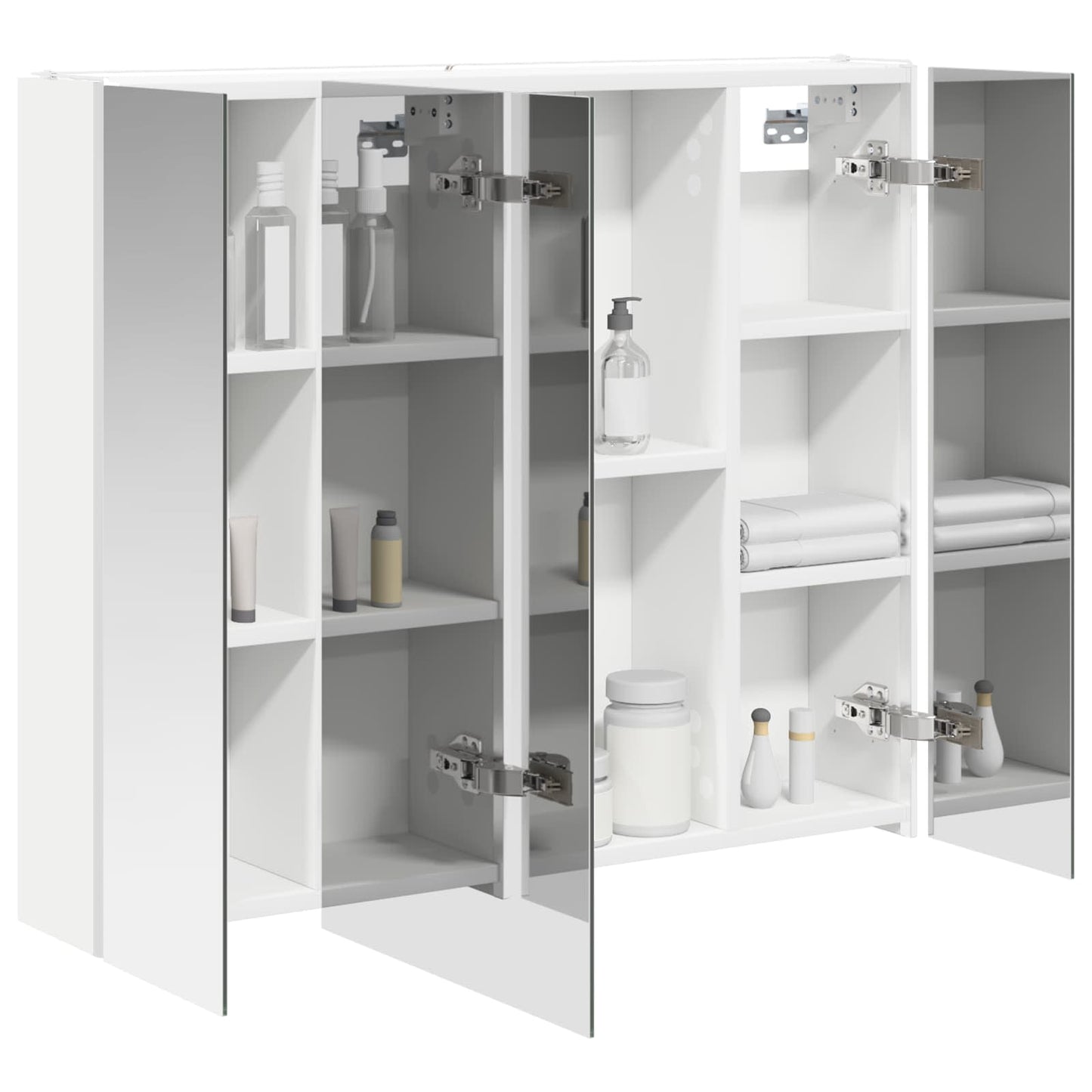 Badkamer spiegelkast voor Wit 83,5 x 15,5 x 70 cm Bewerkt hout