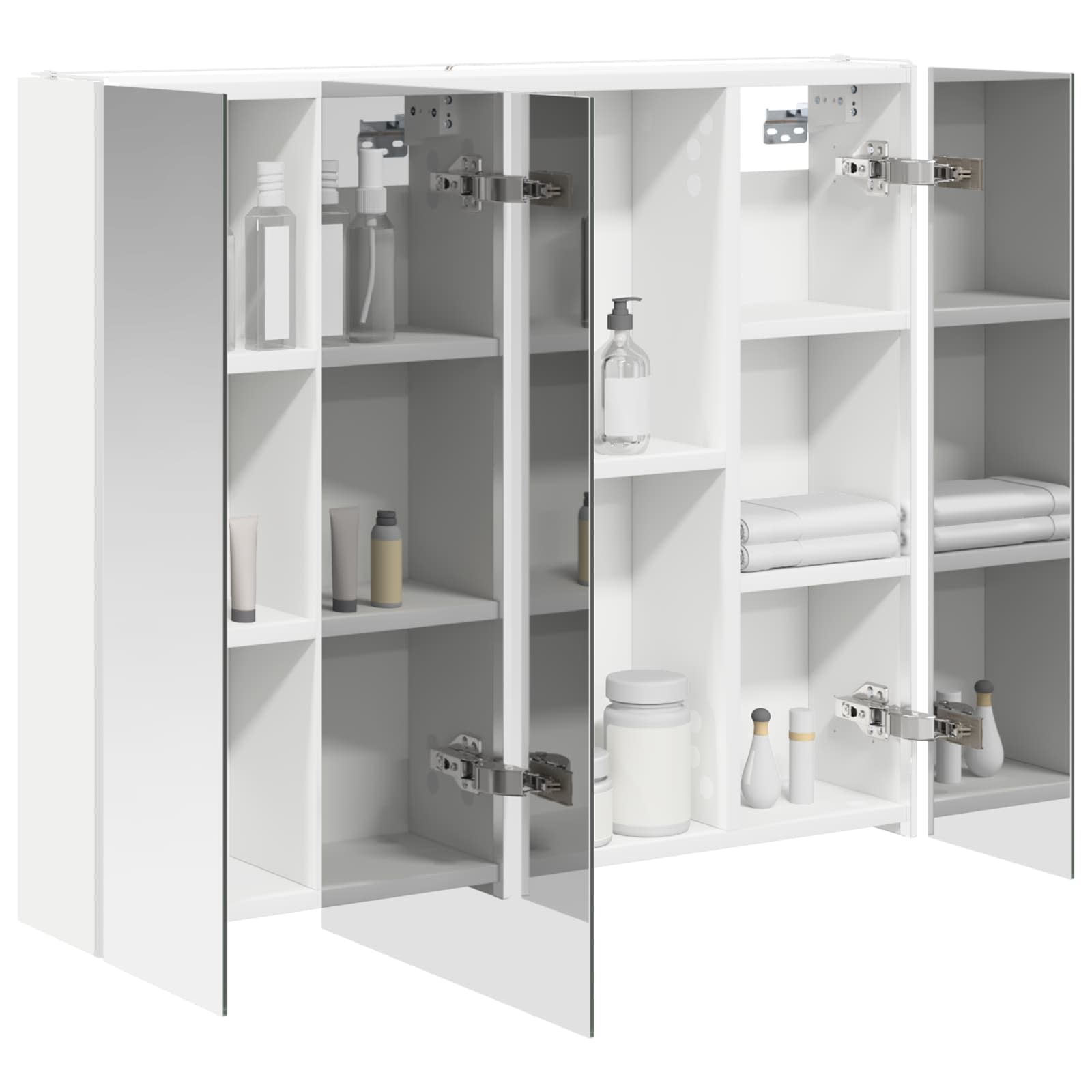 Badkamer spiegelkast voor Wit 83,5 x 15,5 x 70 cm Bewerkt hout