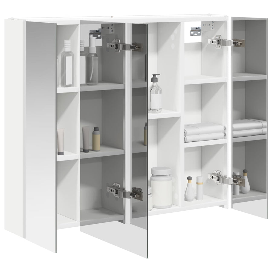 Badkamer spiegelkast voor Wit 83,5 x 15,5 x 70 cm Bewerkt hout