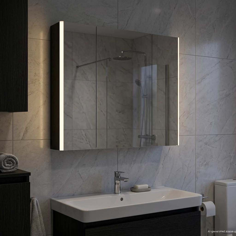 Badkamer spiegelkast Zwart Eiken 83,5 x 15,5 x 70 cm