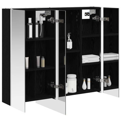 Badkamer spiegelkast Zwart Eiken 83,5 x 15,5 x 70 cm