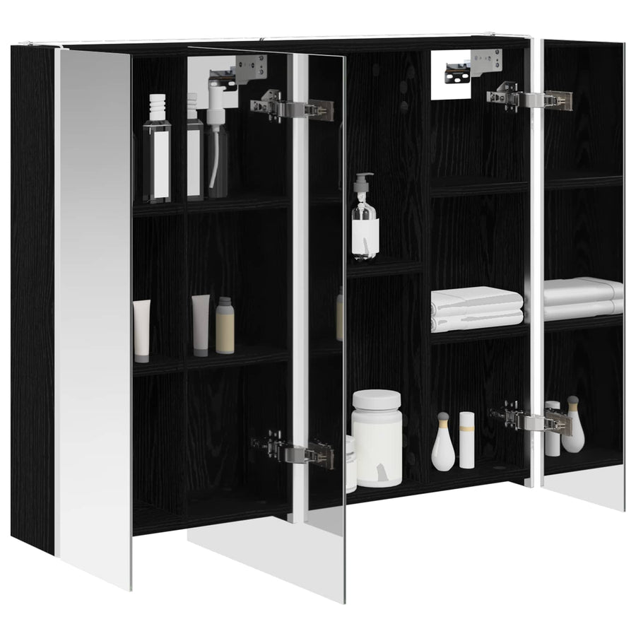 Badkamer spiegelkast Zwart Eiken 83,5 x 15,5 x 70 cm