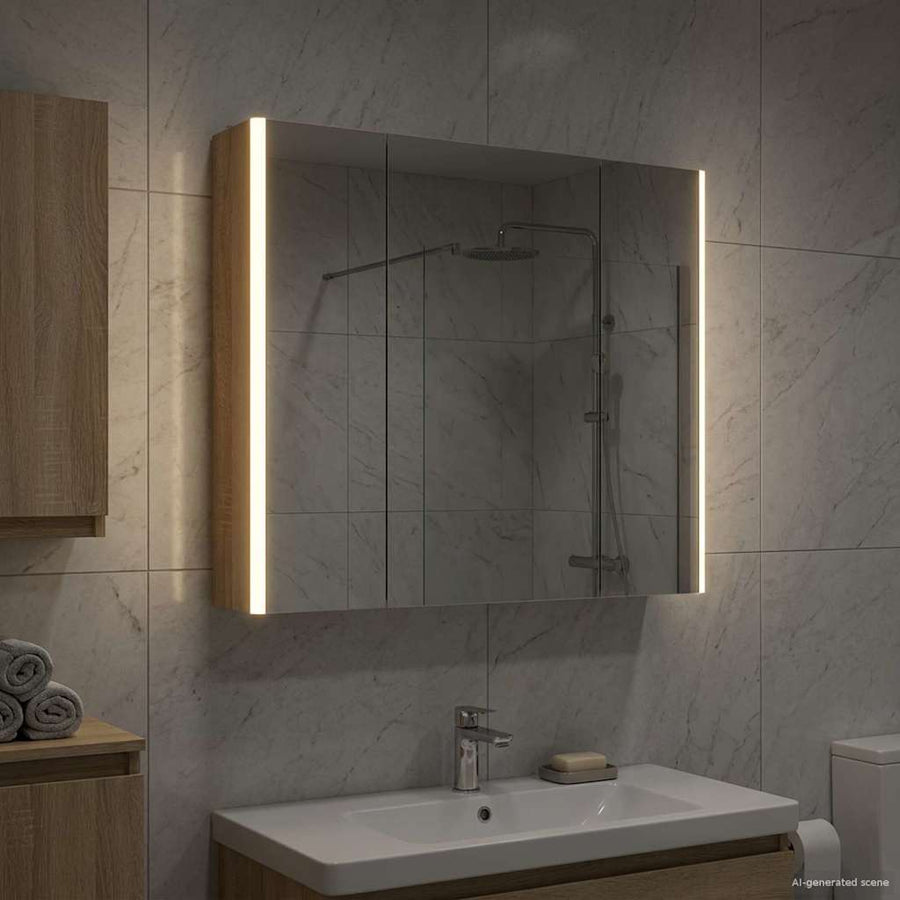 Badkamer spiegelkast Sonoma Eiken 83,5 x 15,5 x 70 cm