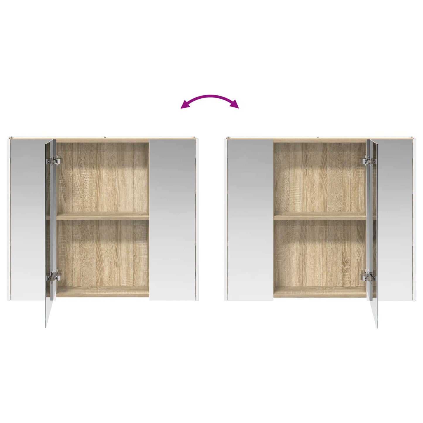 Badkamer spiegelkast Sonoma Eiken 83,5 x 15,5 x 70 cm
