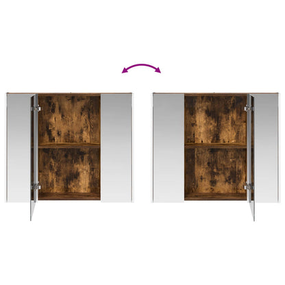 Badkamer spiegelkast Gerookt eiken 83,5 x 15,5 x 70 cm
