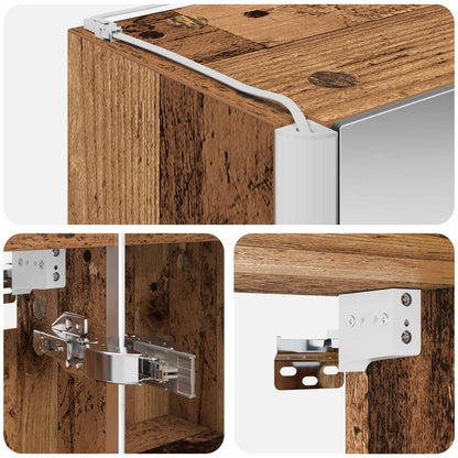 Badkamer spiegelkast Oudhout 83,5 x 15,5 x 70 cm Bewerkt hout
