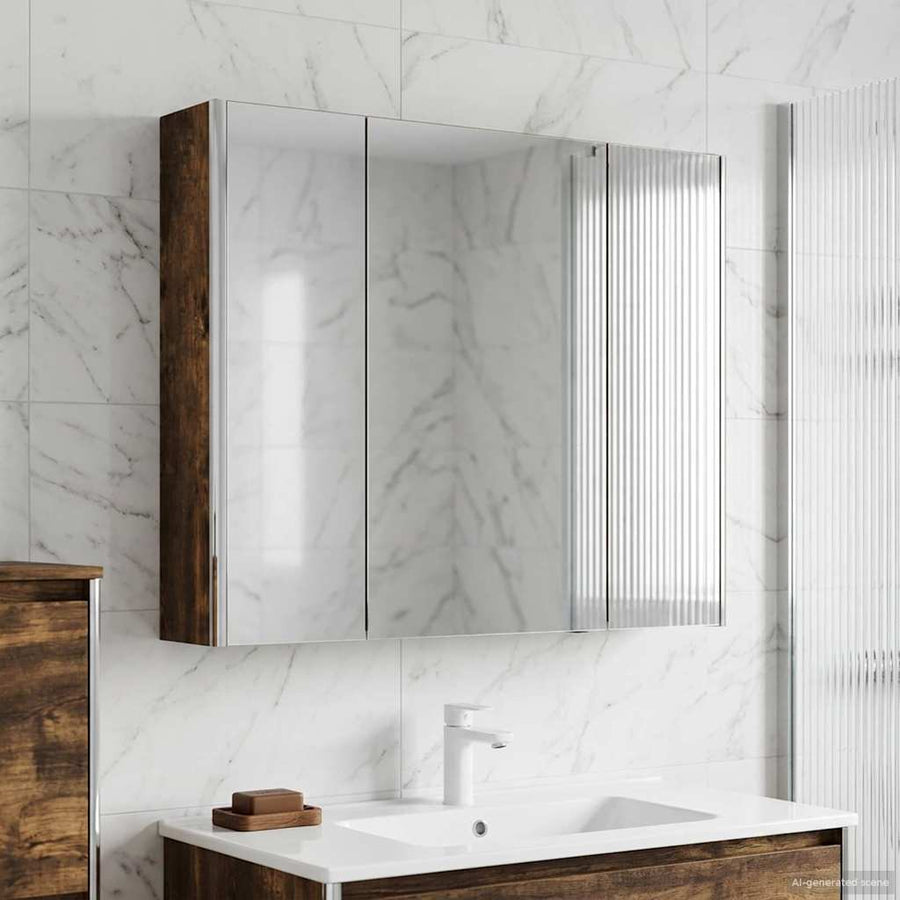 Badkamer spiegelkast Oudhout 83,5 x 15,5 x 70 cm Bewerkt hout