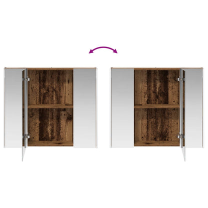 Badkamer spiegelkast Oudhout 83,5 x 15,5 x 70 cm Bewerkt hout